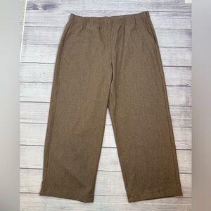 Eileen Fisher Brown 100% Wool Blend Straight Leg Pants XL